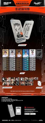 CLOSE YOUR EYES blackout 3rd Mini Album [ticket Ver.] Photocard + Ticket + User Guide (X) in Saudi Arabia