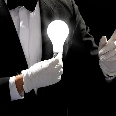 دعائم اللمبة - خدع التوهج LED المقربة، لعبة أوهام الحفلات الدعائم السحرية للساحر الكوميدي للخدعة السحرية - أبيض in Saudi Arabia
