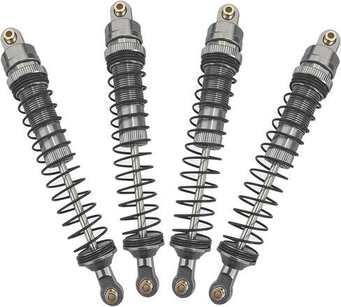 مجموعة صدمات الزاحف RC، مخمدات معدنية مملوءة بالزيت للصدمات المحورية SCX10 90046 AXI231017 TRX-4 D90 Wraith 1/10 مقياس ترقية الصدمات (رمادي، 110 مم) in Saudi Arabia