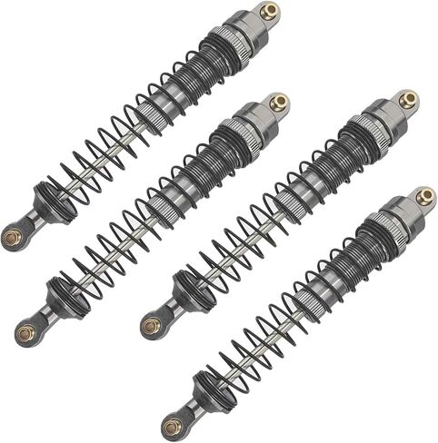 مجموعة صدمات الزاحف RC، مخمدات معدنية مملوءة بالزيت للصدمات المحورية SCX10 90046 AXI231017 TRX-4 D90 Wraith 1/10 مقياس ترقية الصدمات (رمادي، 110 مم) in Saudi Arabia