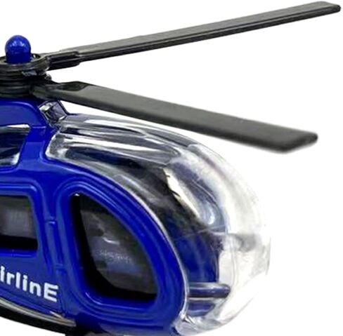 1/64 Scale Diecast Alloy Helicopter Collection Aircraft Ornament for Boys and Girls Birthday Gift Desktop Display Plane Model Plane Toy, Blue in Saudi Arabia