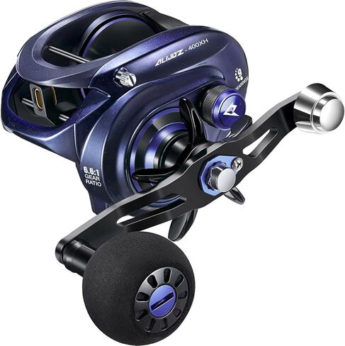 Piscifun Alinox 400 Baitcasting Reel, 38LB Drag, Aluminum Frame | Freshwater saltwater, line cast alarm, 8+1 bearings, 6.6/8.1 ratios, low-profile body in Kuwait