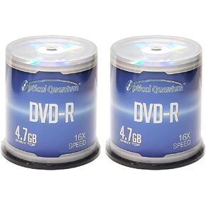 Optical Quantum DVD-R 4.7GB 16x Shiny Silver Top Media Disc - 100 Disc Spindle (FFP) OQDMR16ST-BX in Saudi Arabia