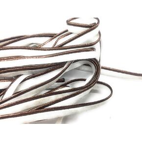 Copper Cord-Edge Piping Trim -Copper on White Lip -Lip Cord for Clothing Pillows, Lamps, Draperies 5 Yards Pi-129/108 in Kuwait