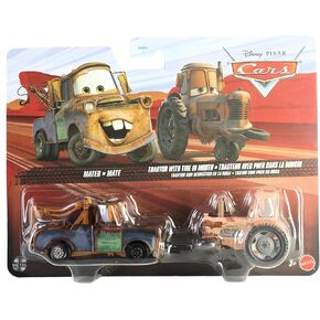 Mattel Disney Cars 2025 1:55 Scale 2-Pack Mater and Tractor with Tire in Mouth in Saudi Arabia