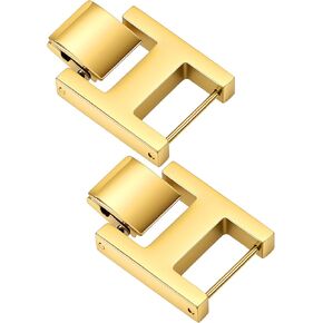 2 Pcs Gold Watch or Bracelet Fold Over Clasp Quick Release Replacement Metal Strap Stainless Steel Watch Extension Clasp Jewelry Fold Extender Closures for Jewelry Making DIY Craft in Saudi Arabia