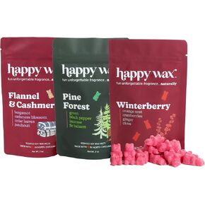 Happy Wax Winter Wonderland Collection Scented Natural Soy Wax Melts – 6 Total Oz. of Scented Wax Melts, Collection Includes 2oz Sugared Leaves, 2oz Winterberry, 2oz and Evergreen Trees in Kuwait