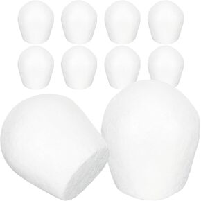 GANAZONO 20 قطعة من كب كيك الرغوة القابلة للطلاء نموذج كعكة صناعية نموذج كعكة دمية من الفوم لتزيين حفلات أعياد الميلاد وحفلات الزفاف والكريسماس باللون الأبيض 6.5 سم in Kuwait