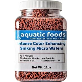 شركة Aquatic Foods Inc. رقائق دقيقة لتعزيز اللون مقاس 3.5 مم - 1/8 بوصة للأسماك السفلية والروبيان وسرطان البحر وجراد البحر وجميع الأسماك الاستوائية... برطمان متوسط ​​الحجم بوزن 2 رطل in Kuwait