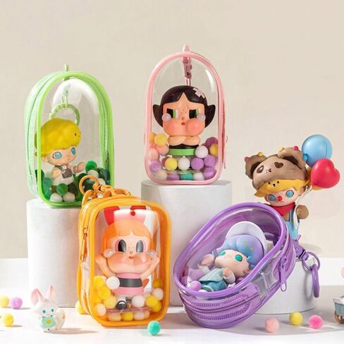 Generic Doll Bag Transparent Storage Case Multicolor Doll Display Out Box PVC Outdoor Bag(Black) in Saudi Arabia