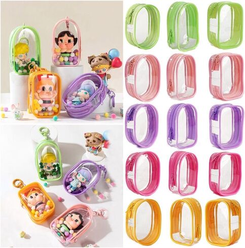 Generic Doll Bag Transparent Storage Case Multicolor Doll Display Out Box PVC Outdoor Bag(Black) in Saudi Arabia