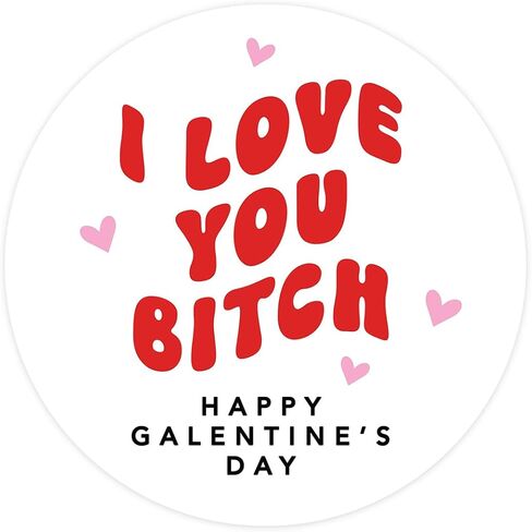 ملصقات Andaz Press مقاس 2 بوصة مستديرة Galentines، ملصقات جالنتين الوردي والأحمر لطيف Happy Galentines Day ملصقات مضادة لعيد الحب لتزيين يوم Galentines هدايا صغيرة للحفلات، 40 حزمة in Saudi Arabia