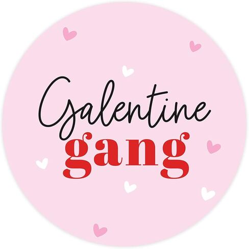 ملصقات Andaz Press مقاس 2 بوصة مستديرة Galentines، ملصقات جالنتين الوردي والأحمر لطيف Happy Galentines Day ملصقات مضادة لعيد الحب لتزيين يوم Galentines هدايا صغيرة للحفلات، 40 حزمة in Saudi Arabia