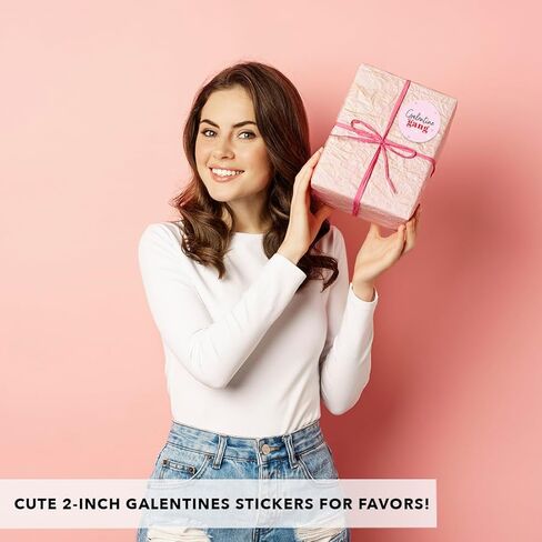 ملصقات Andaz Press مقاس 2 بوصة مستديرة Galentines، ملصقات جالنتين الوردي والأحمر لطيف Happy Galentines Day ملصقات مضادة لعيد الحب لتزيين يوم Galentines هدايا صغيرة للحفلات، 40 حزمة in Saudi Arabia