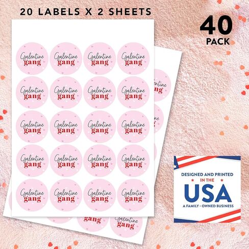 ملصقات Andaz Press مقاس 2 بوصة مستديرة Galentines، ملصقات جالنتين الوردي والأحمر لطيف Happy Galentines Day ملصقات مضادة لعيد الحب لتزيين يوم Galentines هدايا صغيرة للحفلات، 40 حزمة in Saudi Arabia