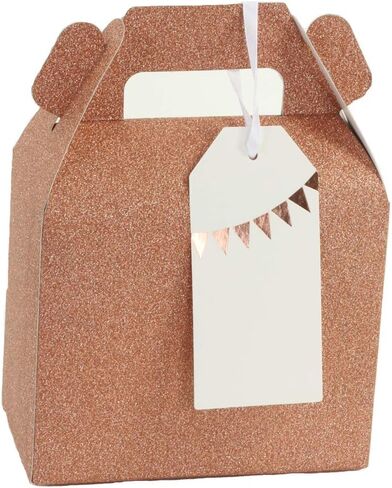 Andaz Press Favor Tags Rose Gold Foil Pennant Banner Gift Tags, in Bulk 100 Pack on Thick White Paper Board with String Ribbon for Wedding, Baby Shower, Birthday, Thank You, Bridal Shower, Chri in Saudi Arabia