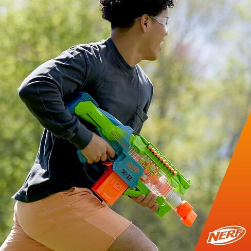 Nerf Elite 2.0 Double Punch Motorized Blaster, 50 Darts, 2x 10-Dart Clips, Ages 8+ in Saudi Arabia