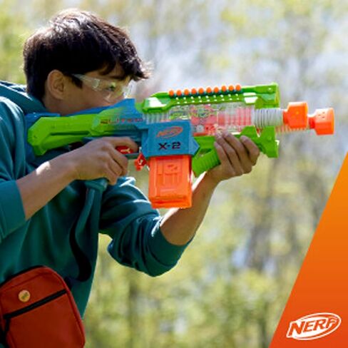Nerf Elite 2.0 Double Punch Motorized Blaster, 50 Darts, 2x 10-Dart Clips, Ages 8+ in Saudi Arabia