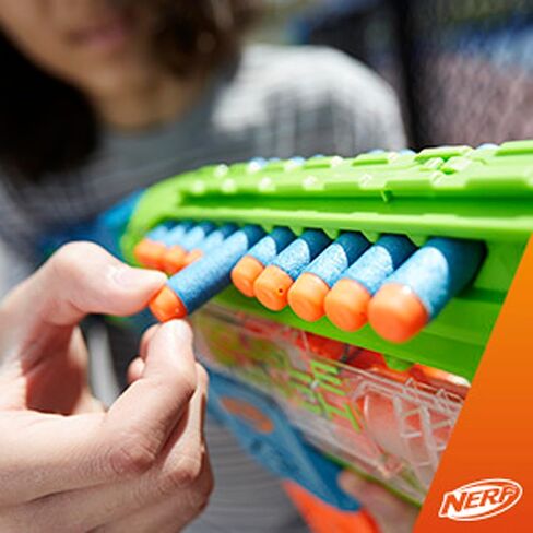 Nerf Elite 2.0 Double Punch Motorized Blaster, 50 Darts, 2x 10-Dart Clips, Ages 8+ in Saudi Arabia