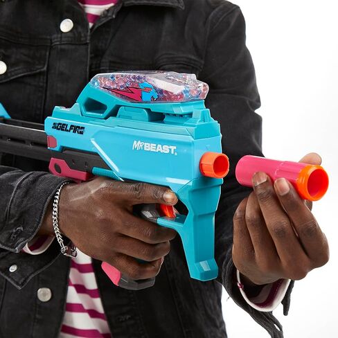 مسدس NERF Pro Gelfire X MrBeast Full Auto Blaster و20,000 طلقة جل فاير، 300 قادوس دائري، بطارية قابلة لإعادة الشحن، نظارات، للأعمار من 14 عامًا فما فوق in Saudi Arabia