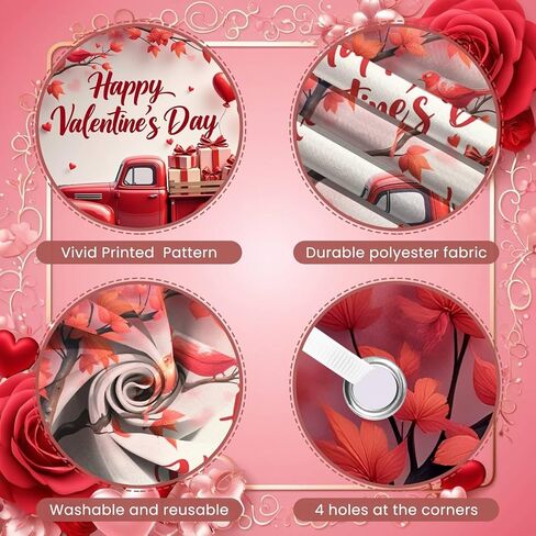 عيد الحب غطاء باب المرآب قلوب حمراء هدايا عيد الحب السعيد باب المرآب راية خلفية الزينة خلفية لعيد الحب لوازم الحفلات الزفاف دش الذكرى السنوية، 8x6.5ft in Saudi Arabia