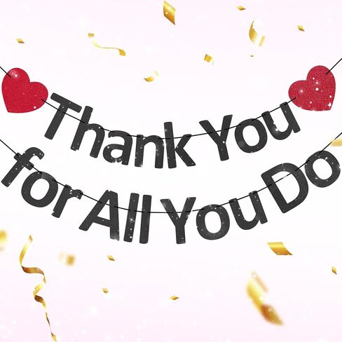 Thank You Banner Appreciation Banner for Appreciation Decorations Teacher Thanks Volunteer Events Office School Organization Thank You Parties (Rose Gold) in Saudi Arabia