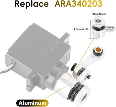 GLOBACT 20T Aluminium Servo Saver with Drag Link and Steering Set Stainless Steel Steering Links for ARRMA Granite Grom Typhon GROM 1/18 1/14 RC Truck Upgrade ARA340203 ARA340208 ARA340202 in Saudi Arabia