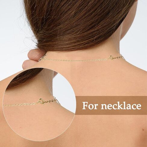 12 Pcs Gold Plated Necklace Extenders for Necklaces Ankle Bracelets Extenders Removable Chain with Lobster Clasp and O-Clasp Delicate Extender Chain Set for Women Jewelry Making in Saudi Arabia