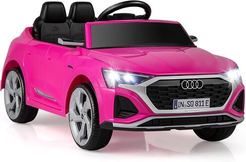 Licensed Audi SQ8 Ride on Car by OLAKIDS, 12V Kids Electric Vehicle with Remote Control, Toddlers Battery Powered Toy with 3 Speeds, Wheels Suspension, Music (Pink) in Saudi Arabia