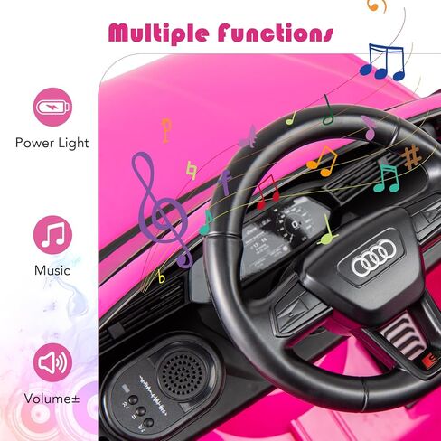 Licensed Audi SQ8 Ride on Car by OLAKIDS, 12V Kids Electric Vehicle with Remote Control, Toddlers Battery Powered Toy with 3 Speeds, Wheels Suspension, Music (Pink) in Saudi Arabia