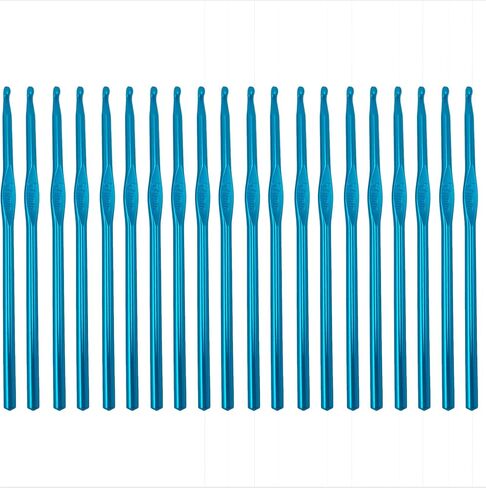 pson 20Pcs 5mm Aluminum Crochet Hooks Set, Lightweight Crochet Needles for DIY Yarn Crafts, Knitting Tools for Beginners and Adults(Blue) in Saudi Arabia