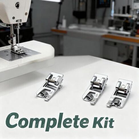 6Pcs Rolled Hem Presser Foot Set (3mm, 4mm, 6mm), Universal Low Shank Snap, On Hemming Foot for Sewing Machine Compatible with Singer, Brother, Janome, Babylock in Saudi Arabia