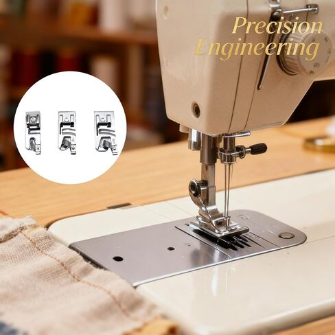 6Pcs Rolled Hem Presser Foot Set (3mm, 4mm, 6mm), Universal Low Shank Snap, On Hemming Foot for Sewing Machine Compatible with Singer, Brother, Janome, Babylock in Saudi Arabia