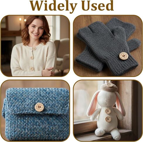 150 PCS Wooden Buttons for Crafts Handmade with Love Buttons 3 Size Craft Decor Wood Button for Sewing,Crafting, DIY Clothing Embellishment Accessories 2 Hole in Kuwait