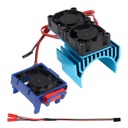 مبدد حرارة محرك RC مع مروحة مزدوجة لمحرك Velineon وVXL‑3s ESC 15,000 دورة في الدقيقة، تدفق عالي، دعامة من الألومنيوم in Saudi Arabia