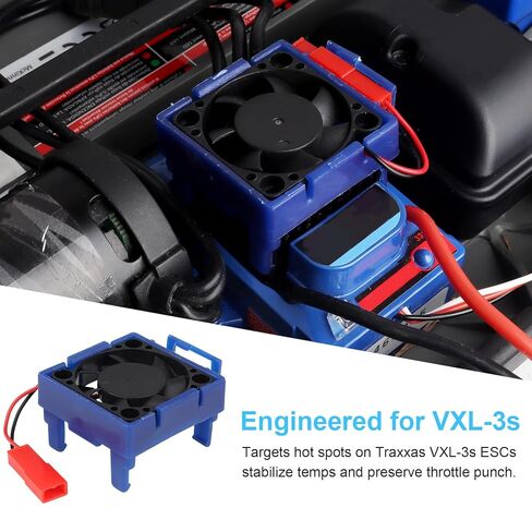 مبدد حرارة محرك RC مع مروحة مزدوجة لمحرك Velineon وVXL‑3s ESC 15,000 دورة في الدقيقة، تدفق عالي، دعامة من الألومنيوم in Saudi Arabia