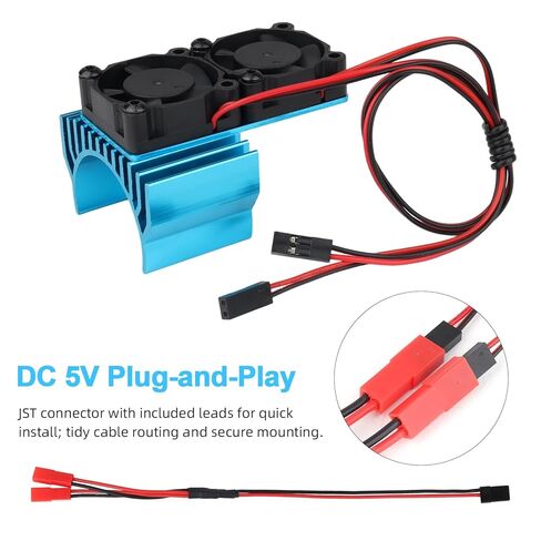 مبدد حرارة محرك RC مع مروحة مزدوجة لمحرك Velineon وVXL‑3s ESC 15,000 دورة في الدقيقة، تدفق عالي، دعامة من الألومنيوم in Saudi Arabia