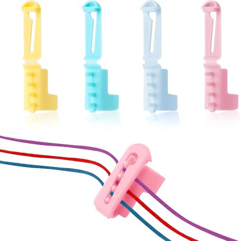4pcs Yarn Guide Ring Crochet Knitting Tool, 4 Colors Finger Crochet Ring Plastic Yarn Guide Finger Tension Rings with Adjustable Open Separated Tools for Crocheting DIY Crafts Accessories in Saudi Arabia