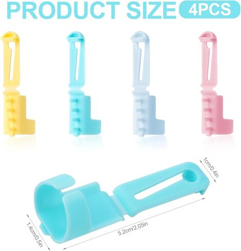 4pcs Yarn Guide Ring Crochet Knitting Tool, 4 Colors Finger Crochet Ring Plastic Yarn Guide Finger Tension Rings with Adjustable Open Separated Tools for Crocheting DIY Crafts Accessories in Saudi Arabia