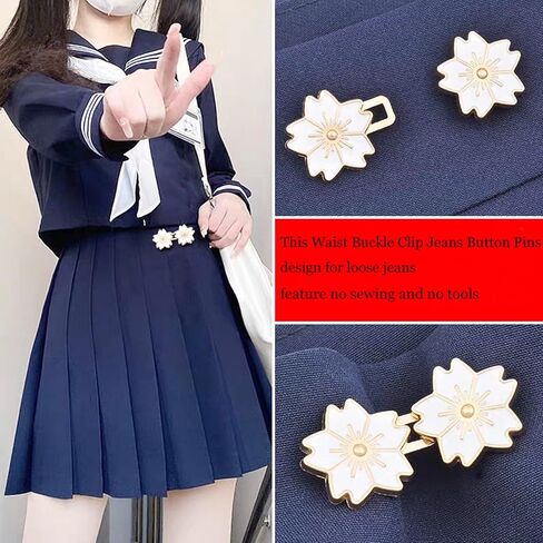 قابل للتعديل بانت الخصر المشدود، زر الجينز مشبك مشبك الخصر للملابس، لا خياطة ولا أدوات أبازيم الزخرفية للانفصال، السراويل الفورية الضبط حزام الخصر للنساء السراويل فضفاضة in Kuwait