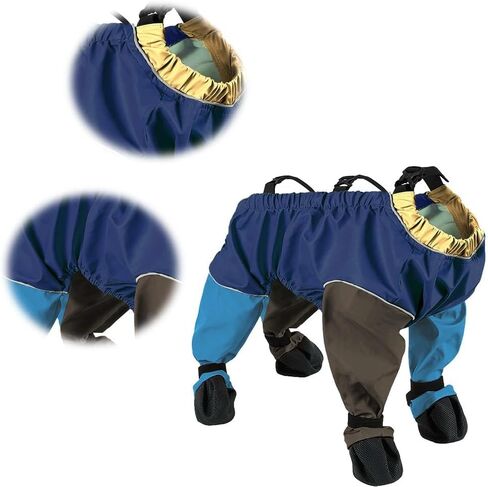 20kg-40kg Dog Paw Boots Leggings Waterproof,Doggie Abdominal Protection Cover Suitable for Medium-Sized to Large Puppies,Tall Dog Boots Anti-Slip & Fall Waterproof Shoes Leggings,for Rainy Days in Saudi Arabia