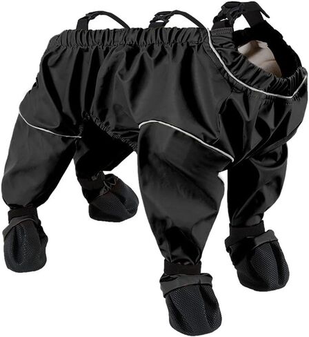 20kg-40kg Dog Paw Boots Leggings Waterproof,Doggie Abdominal Protection Cover Suitable for Medium-Sized to Large Puppies,Tall Dog Boots Anti-Slip & Fall Waterproof Shoes Leggings,for Rainy Days in Saudi Arabia