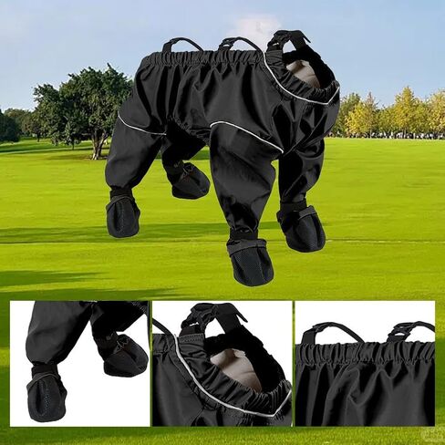20kg-40kg Dog Paw Boots Leggings Waterproof,Doggie Abdominal Protection Cover Suitable for Medium-Sized to Large Puppies,Tall Dog Boots Anti-Slip & Fall Waterproof Shoes Leggings,for Rainy Days in Saudi Arabia