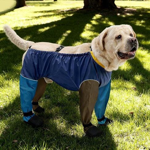 20kg-40kg Dog Paw Boots Leggings Waterproof,Doggie Abdominal Protection Cover Suitable for Medium-Sized to Large Puppies,Tall Dog Boots Anti-Slip & Fall Waterproof Shoes Leggings,for Rainy Days in Saudi Arabia