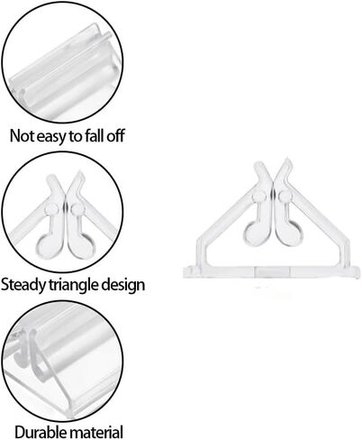 50 Pcs Clear Card Stands, Triangular Display Holders for Game Cards, Photos, Menus, Table Number Signs - Transparent Acrylic Card Holders for Board Games & Decor in Saudi Arabia
