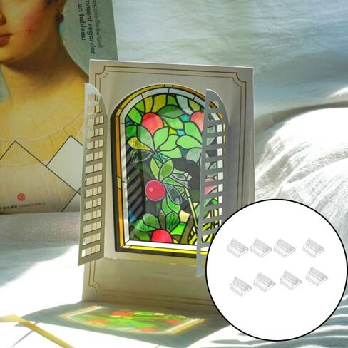 50 Pcs Clear Card Stands, Triangular Display Holders for Game Cards, Photos, Menus, Table Number Signs - Transparent Acrylic Card Holders for Board Games & Decor in Saudi Arabia