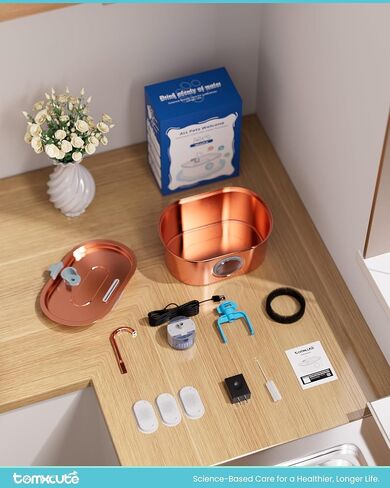 tomxcute Copper Cat Water Fountain-3.2L/108oz Cat Fountain for Drinking, Quiet Automatic Drinking Fountain for Cats, Dogs, Multiple Pets in Kuwait