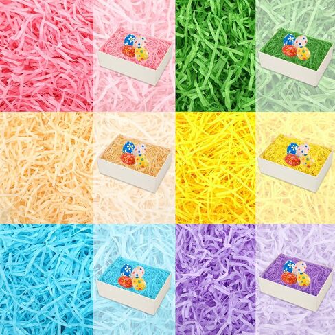 MARFOREVER 100g Colorful Easter Grass Raffia Shredded Paper Grass for Easter Basket Filling Gift Wrapping Basket Filler Bulk for Egg Hunt Decor Spring Holidays Party Favors Decorations and Stuffers in Saudi Arabia