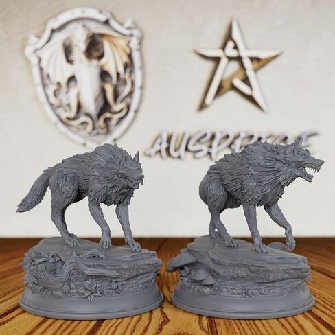 مجموعة مصغرة غير مطلية على سطح الطاولة من AUSPDICE Forest Wolf، DND Minis للأبراج المحصنة والتنينات، ملحقات ألعاب TTRPG، تمثال لعب الأدوار الخيالي، رائع لمواجهات الغابات وتخصيص الوحوش -AS828 in Kuwait