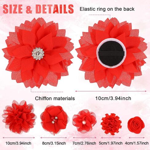 Hoteam 100 Pcs Dog Flower Collar Bows Pet Multicolor Bow Charms Set with Elastic Rubber Band for Summer Party Dogs Puppy Cat Pet Grooming Accessories in Saudi Arabia